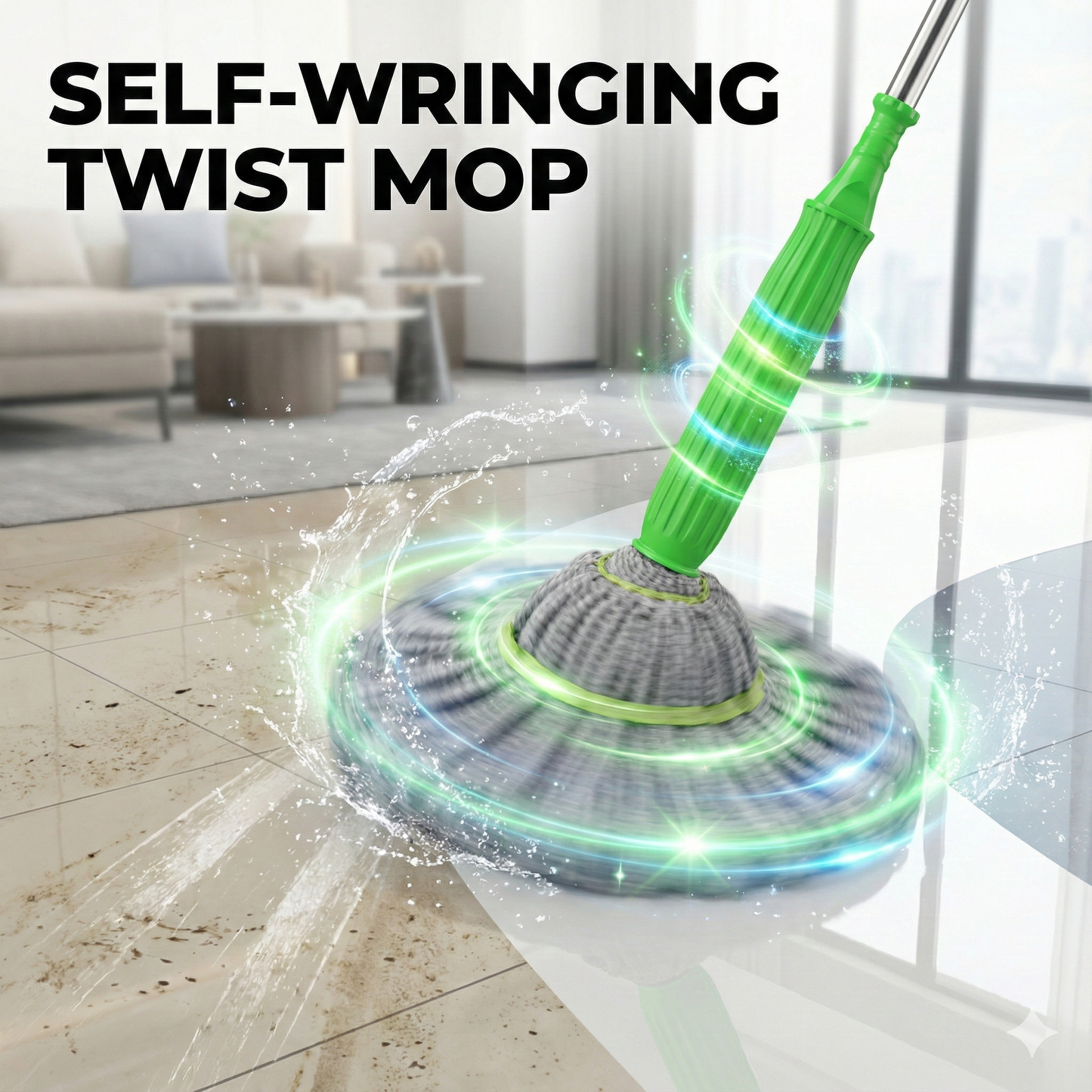 Self-Wringing Twist Mop
